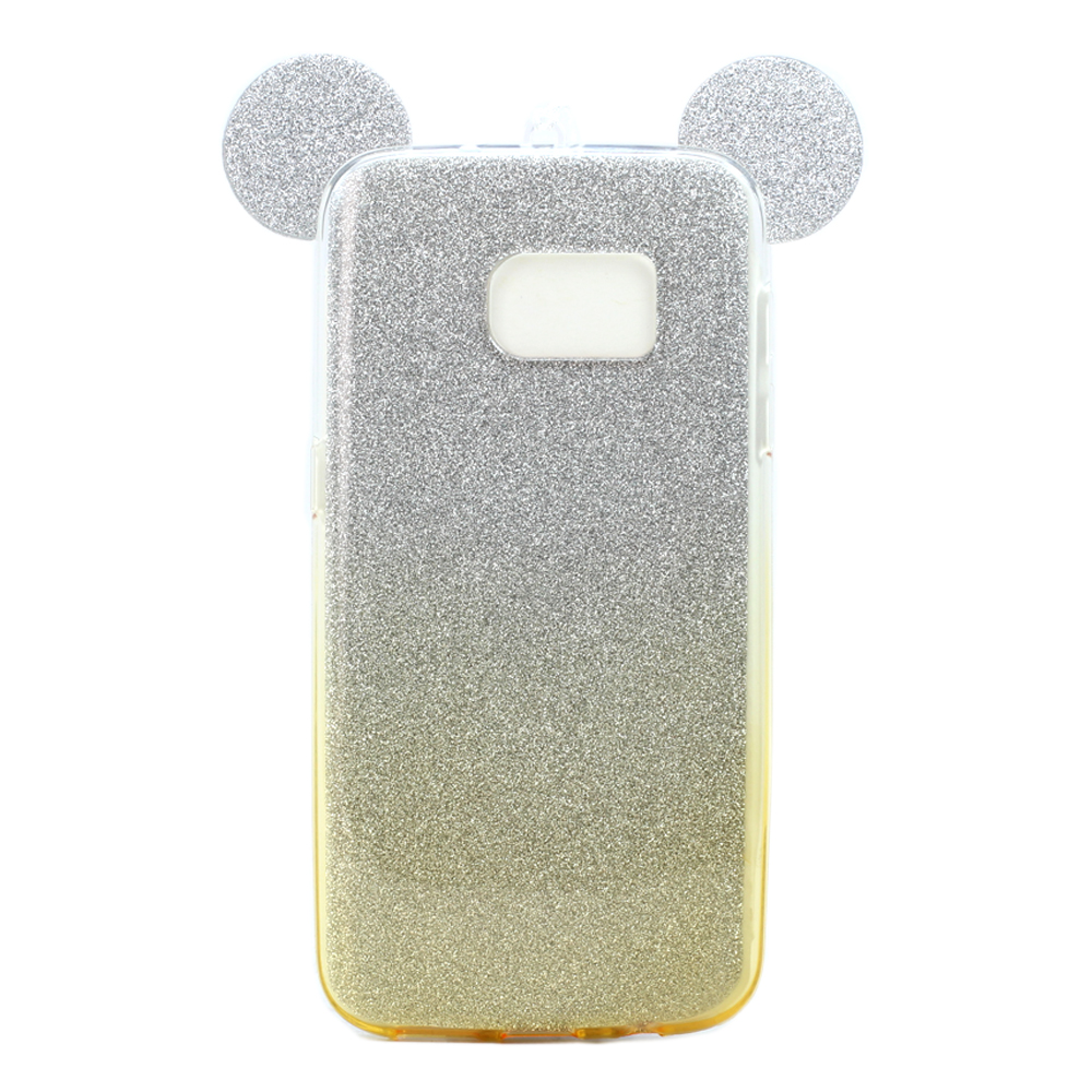 Galaxy S7 Minnie Bow Glitter NECKLACE Strap Case (Champagne Gold)